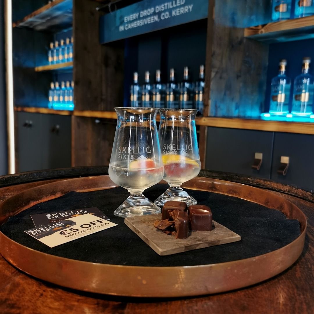 gin tasting set up 